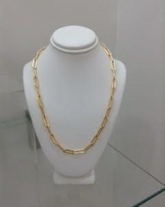 gold fill paperclip necklace